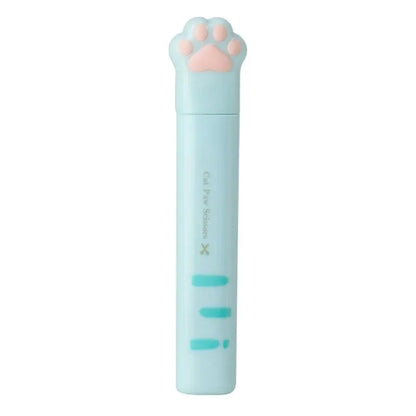 Cute Cat Paw Stationery Set: 4-Piece Correction Tape, Scissors, Utility Knife, Ruler - Kawaii School Supplies for Cat Lovers