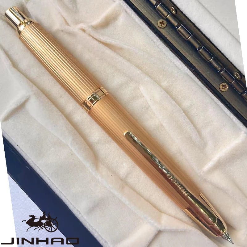 JINHAO Metal Fountain Pen – 10 Brand New Retractable Fine Nibs with Ink Converter