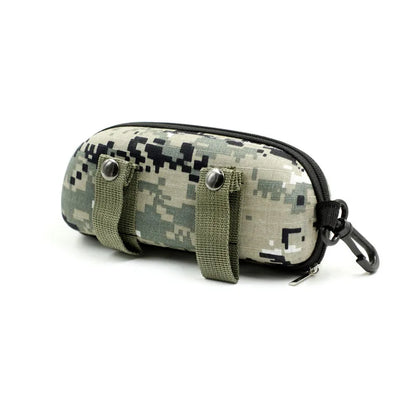Portable Tactical Sunglasses Case - Military-Grade EVA Eyewear Pouch with MOLLE System for Outdoor and Hunting Goggles Storage