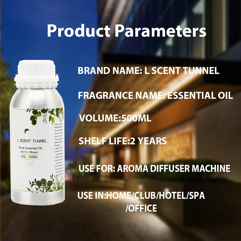 500ml Essential Oils for Diffusers - Perfume Oil & Air Freshener for Home & Hotel Fragrance Devices