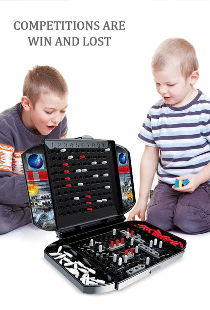 Children's Warship Sea Ship Board Game – Classic Two-Player Battleship Naval Combat Strategy Game for Kids