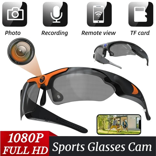 HD 1080P Mini Glasses Camera – Outdoor Bicycle, Motorcycle Security, Polarized Lens Sunglasses with Video Camera Sports Cam