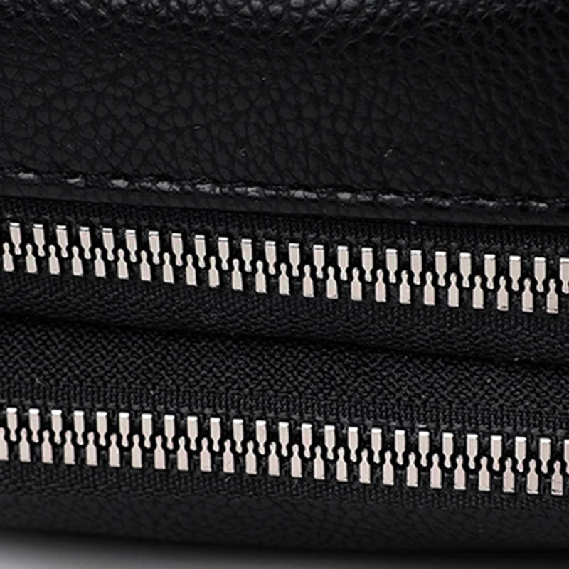 Women’s Solid Color Rivet Zipper Phone Bag – Soft Leather Small Square Shoulder & Crossbody Bag, Fashionable and Simple