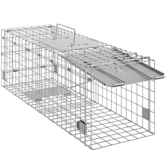SucceBuy Humane Live Animal Cage Trap – Folding Handle for Cats, Rabbits & Rodents