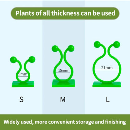 Self-Adhesive Plant Climbing Wall Buckle Hook: Fastener Tied Fixture for Garden Plant Wall - Vine Clips Included