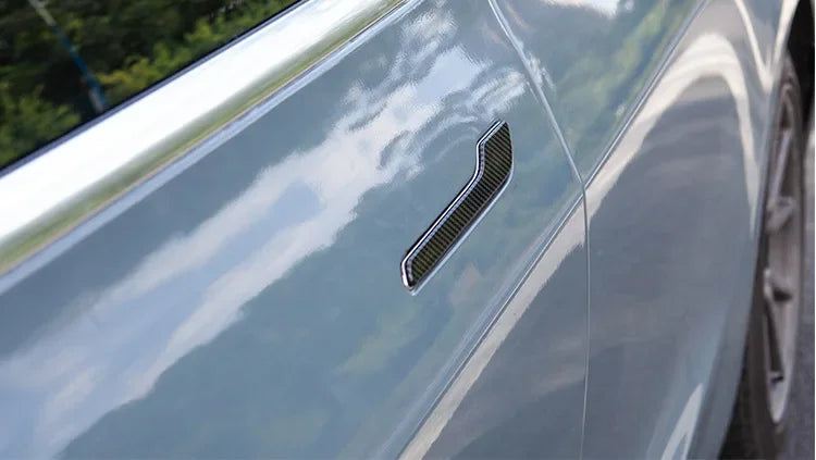Tesla Model 3 & Y Carbon Fiber ABS Door Handle Cover – Premium Durable 2024 Car Accessory Protector Sticker