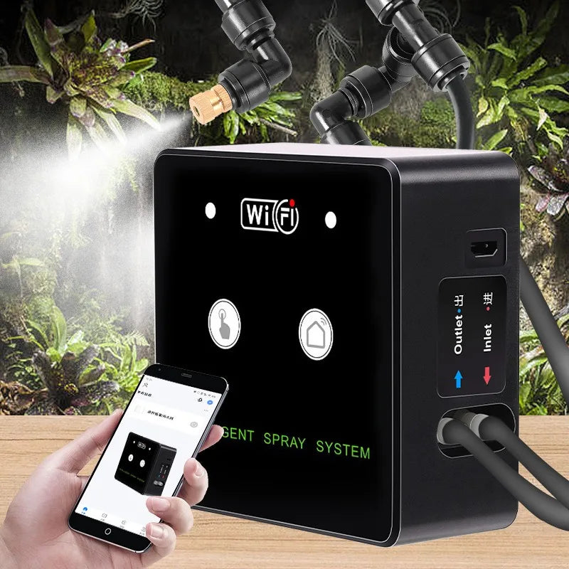 WiFi Rainforest Sprayer — Automatic Timed Mist System Kit for Reptiles & Irrigation