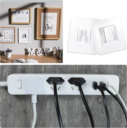 Double-Sided Transparent Suction Cup Wall Hooks – Strong Adhesive Hangers for Kitchen & Bathroom Storage