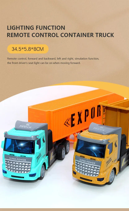 1/48 RC Heavy-Duty Semi-Trailer Truck – Remote Control Construction Dump Truck Toy for Boys Gift