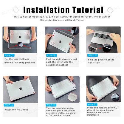 MacBook Air 13 Case - Compatible with MacBook Air M1, M2 (2023), Air 15, Pro 14 M3 (2023), and Pro 16 Cover - Laptop Accessories