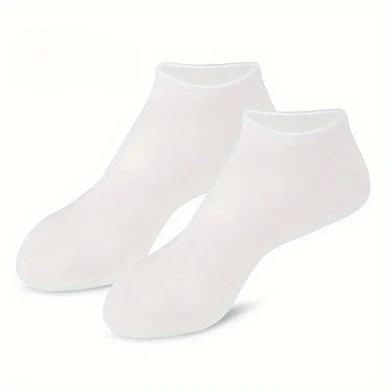 2PCS Silicone Foot Care Socks – Moisturizing, Softening Dry & Cracked Heels for Men & Women