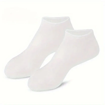 2PCS Silicone Foot Care Socks – Moisturizing, Softening Dry & Cracked Heels for Men & Women