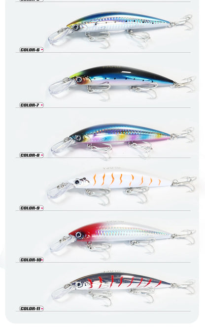 FJORD Heavy Sinking Minnow Fishing Lures – 110S 37g, 90S 29g, 70S 17g Saltwater & Freshwater Jerkbait
