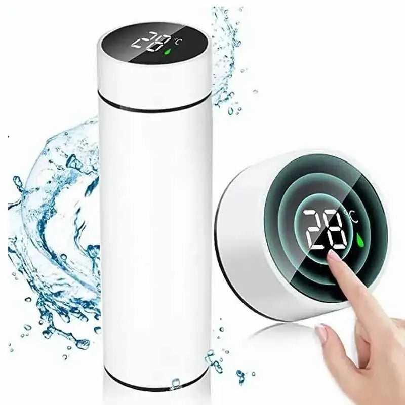 500ml Stainless Steel Thermos Bottle with Digital Temperature Display - Intelligent Temperature Measurement Cup with LED