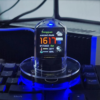 DIY Nixie Tube Clock Smart WiFi Cyberpunk Style Digital Glow Table Clock with Auto Time Update & Visual Display