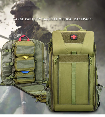 Tactical Outdoor Medical Backpack – Large Capacity Emergency & Camping Bag