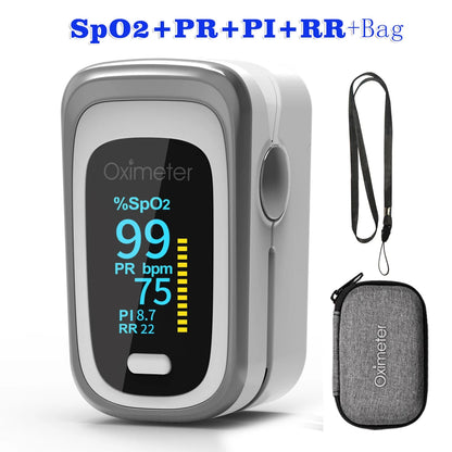 Kiuzou Medical Portable Finger Pulse Oximeter – Blood Oxygen, Heart Rate, Saturation Monitor with OLED Display