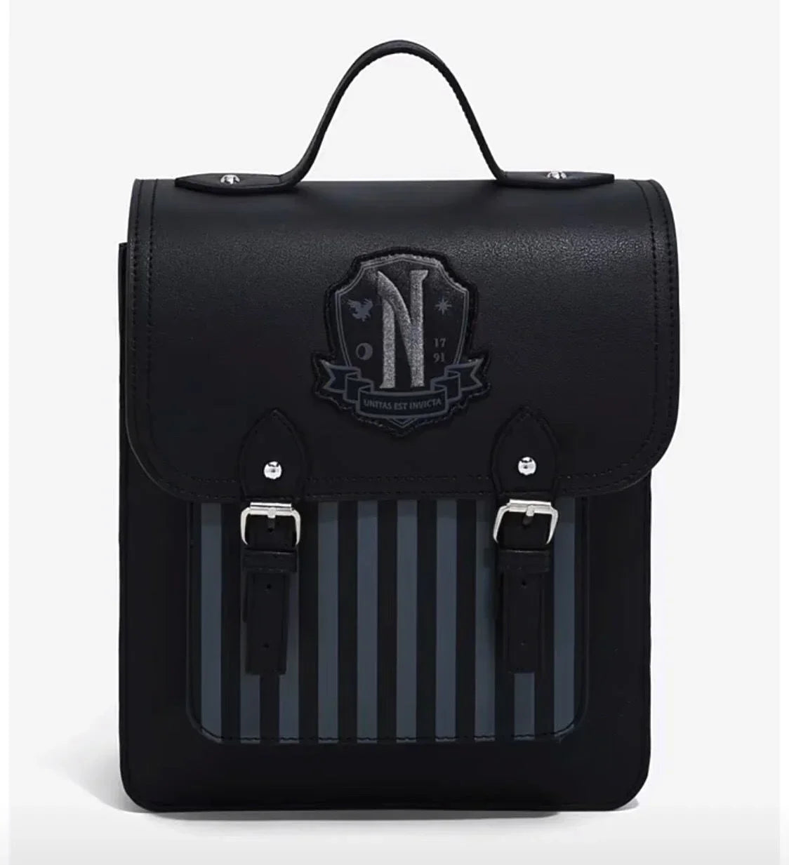 Wednesday Addams Backpack — Schoolgirl Nevermore College Cosplay Messenger Bag for Kids & Fans Gift