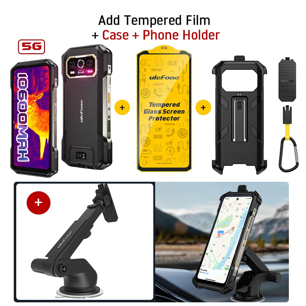 Ulefone Armor 27T Pro 5G Rugged Smartphone – 10600mAh, Android 14, 50MP+64MP Night Camera, 6.78" 120Hz, 24GB+256GB, NFC