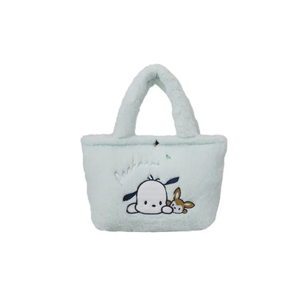 Sanrio Anime Plush Handbag – Hello Kitty, My Melody, Cinnamoroll & Kuromi Shoulder Cosmetic Bag