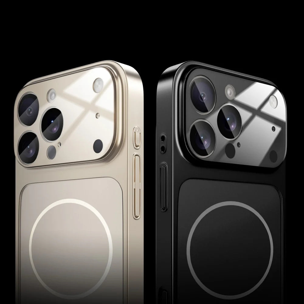 Original Glass Nano Matte Case – Magnetic MagSafe Wireless Charging Armor Cover for iPhone 17 Pro Max, 16, 15, 14, 13 Pro Max, 17 Air