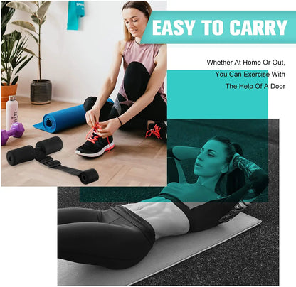 Nordic Hamstring Curl Strap: Home Workout Gear for Hamstring Curls, Spanish Squats, and Ab Exercises - 1Pcs Sit Up Machine