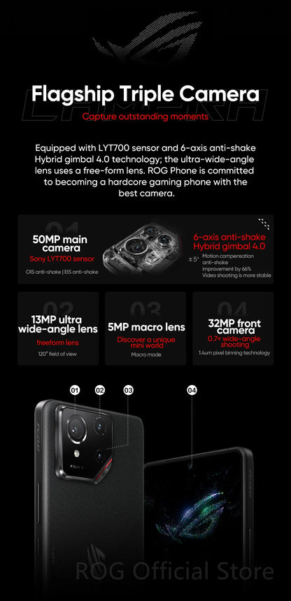 World Premiere ASUS ROG Phone 9 – Snapdragon 8 Elite 5G Smartphone, 6.78'' 185Hz AMOLED Display, 5800mAh, NFC, ROG 9 Pro