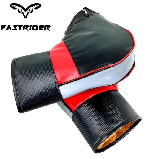 Winter Motorcycle Handlebar Cover: Windproof Warmth with Reflective Strip - Battery Bike Windshield Gloves