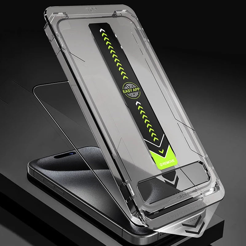 Premium Tempered Glass Screen Protector for iPhone 16 & 15 Pro Max – Easy Install, Dust-Free for iPhone 16 Plus