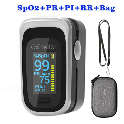 Kiuzou Medical Portable Finger Pulse Oximeter – Blood Oxygen, Heart Rate, Saturation Monitor with OLED Display