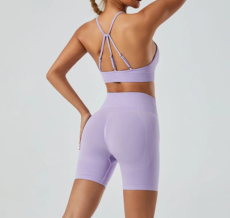 Women’s Shockproof Fitness Sports Bra – Push-Up Crop Top for Gym, Yoga & Workout