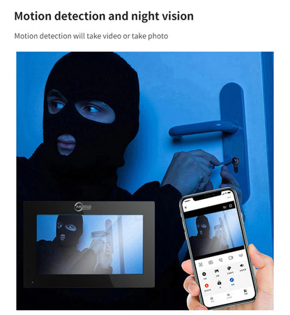 Fingerprint 5-in-1 WiFi Video Doorbell — Tuya Smart 1080P Touch Intercom System for Home Security