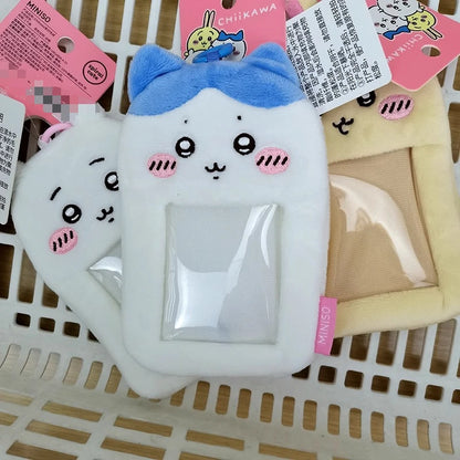 Cute Chiikawa Plush Keychain Card Holder – Portable Waterproof Anime Purse for Girls & Women
