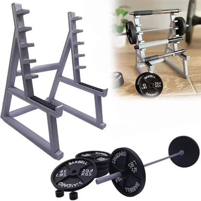 Portable Gym Theme Pen Storage & Display Rack : Squat Rack Decoration Desk Barbell Holder