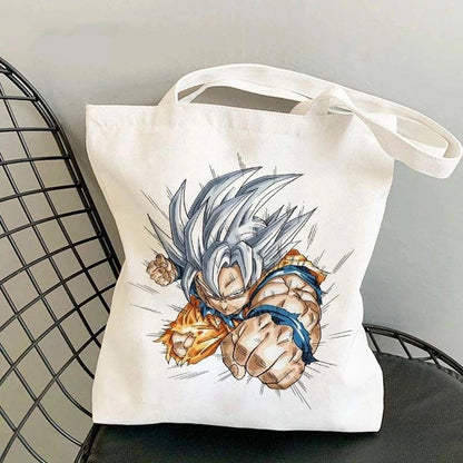 Dragon Ball Anime Canvas Tote Bag – Large-Capacity Eco Shoulder Bag for Women & Students