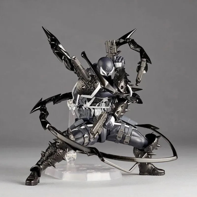 Venom Revoltech Amazing Yamaguchi Agent Venom Figure - Eugene Thompson Anime Model for Collection & Gifts
