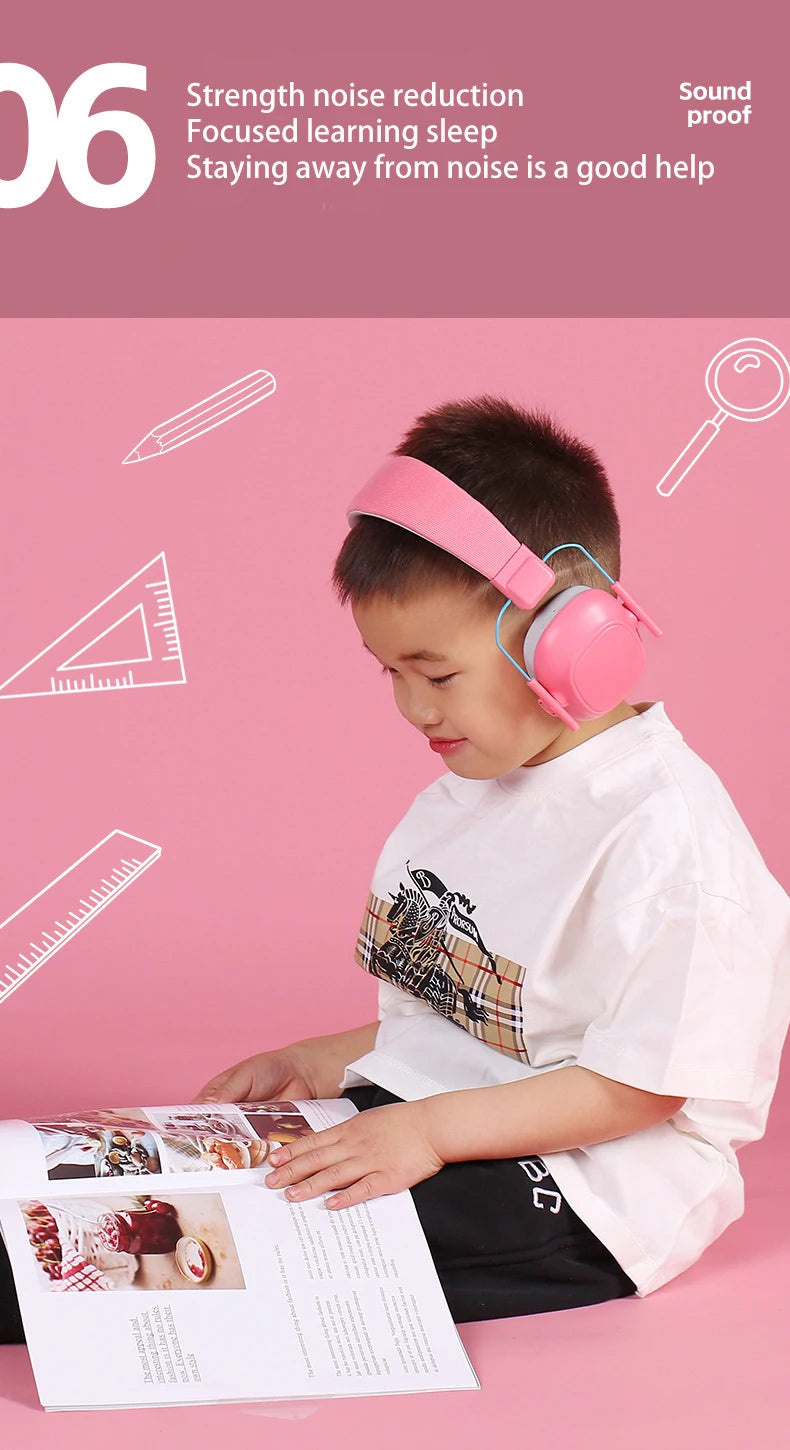 Kids Noise-Cancelling Earmuffs – Soundproof Headphones for Aircraft, Learning & Drums