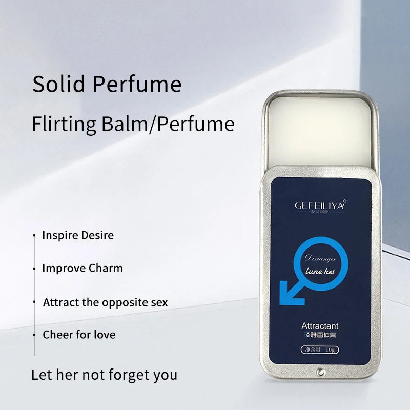 Unisex Pheromone Solid Perfume Balm – 10g Long-Lasting Fragrance & Deodorant, Portable Body Cologne for Men & Women