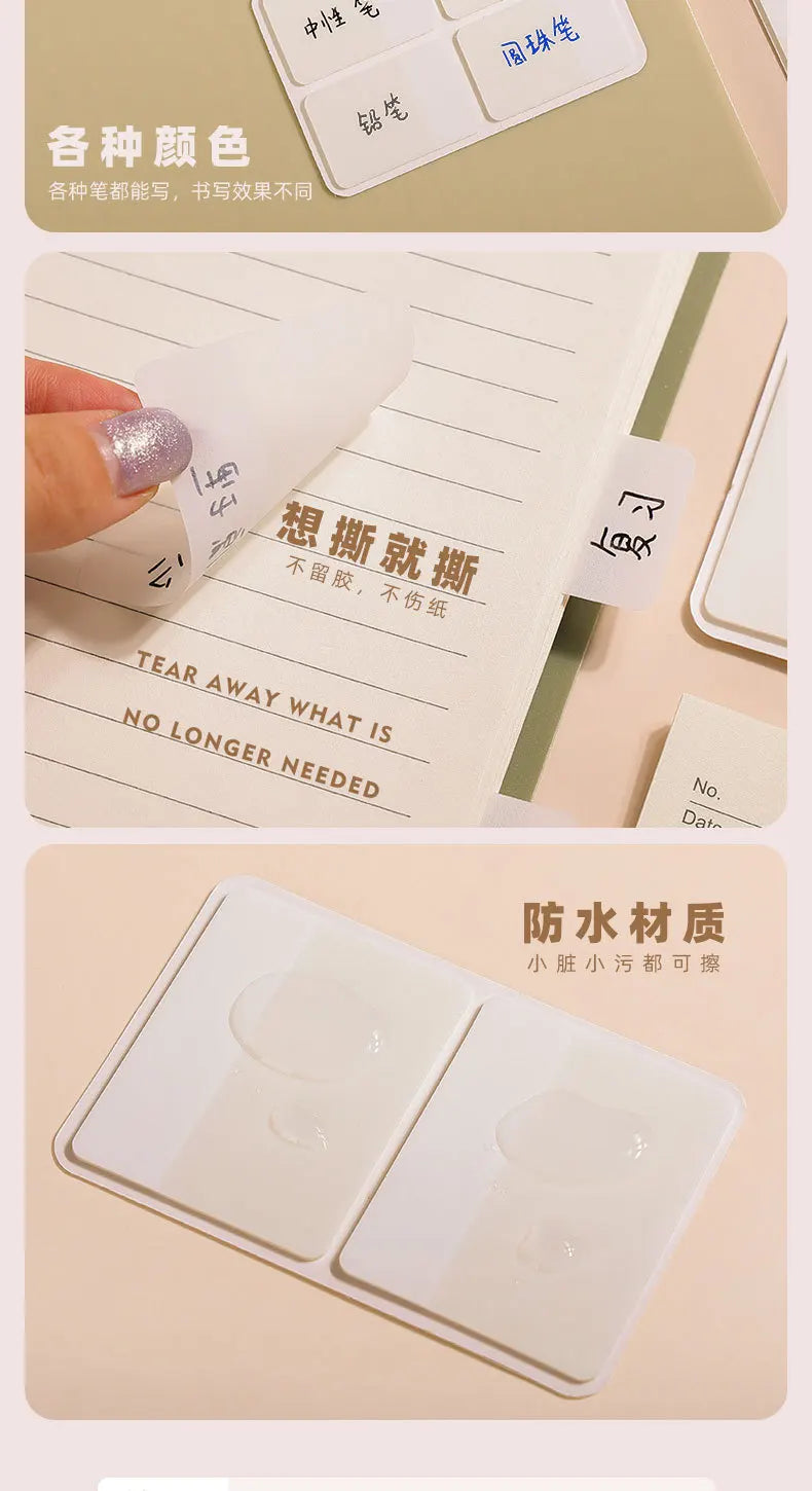 Waterproof Index Stickers - Small Transparent Cards for Office, Note M ...