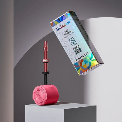 Ridenow Upgraded Metal Nozzle 700c TPU Inner Tube – 700x18-32c Road Bike Tube with Removable Valve Cores