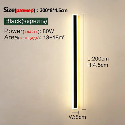 Outdoor Wall Lamp – IP65 Waterproof LED Long Corridor & Staircase Light, Balcony, Villa & Garden Entrance Lighting