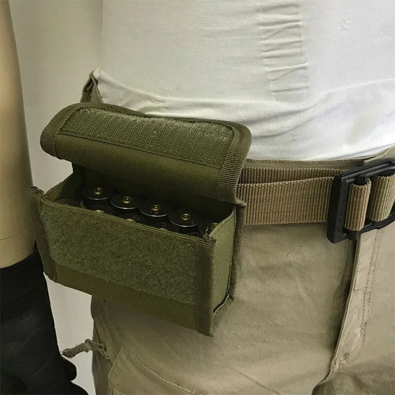 10 Grid Tactical Ammo Pouch - Multi-Functional EDC Nylon Waist Bag with MOLLE System for Outdoor Shooting