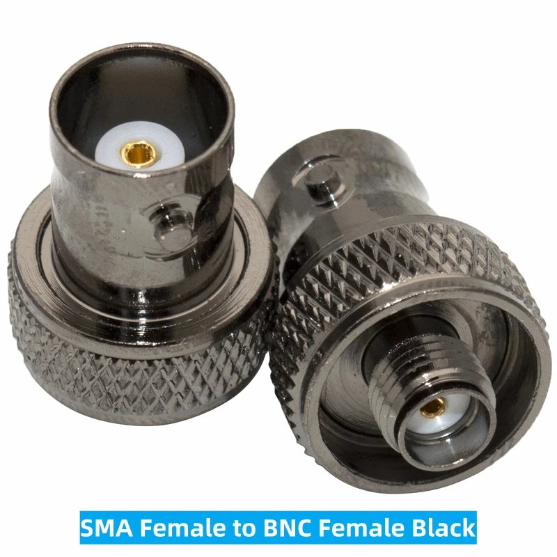 Black BNC Female to SMA Female Adapter – Antenna Connector for Baofeng UV-5R Series Radios (UV-5RA/5RB/5RC/5RD)