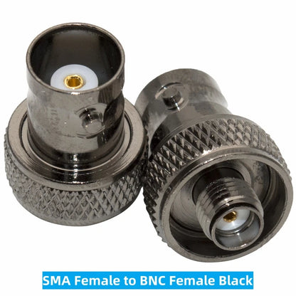 Black BNC Female to SMA Female Adapter – Antenna Connector for Baofeng UV-5R Series Radios (UV-5RA/5RB/5RC/5RD)