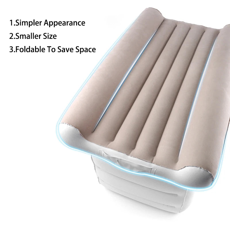 Portable Inflatable Airplane Mattress – Travel Bed for Planes & Cars, Comfortable Air Cot for Easy Sleeping