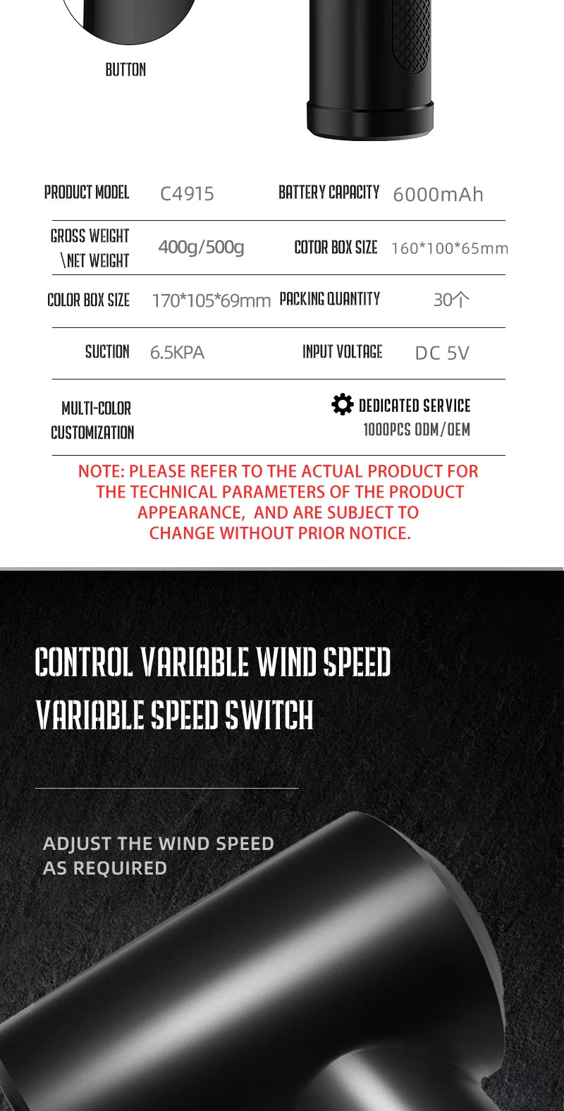 Portable Air Duster for Computer Cleaning – 51000RPM Cordless Compressed Air Blower with LED Light for PC & Keyboard Cleaning