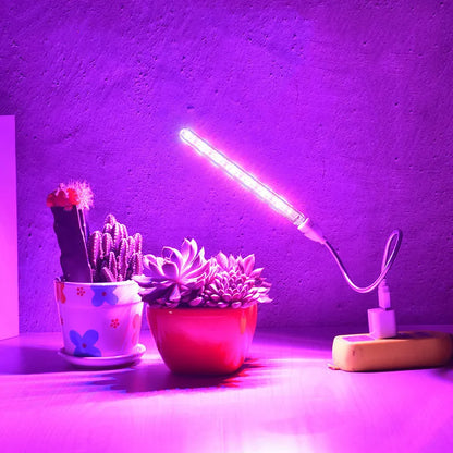 Portable Full Spectrum LED Grow Light — Red & Blue Phytolamp USB for Indoor Plants, Greenhouse, Vegetables & Hydroponics