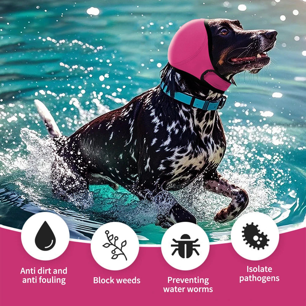 Dog Noise Reduction Ear Muffs — Waterproof Sound-Insulating Headgear for Swimming & Emotional Soothing