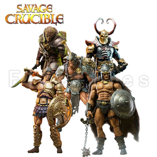 1/12 7-Inch Savage Crucible Action Figure — Harbinger Studios Wave 2 Jaeger Nashom Krieger Whoman Barbarian Anime Collectible Gift
