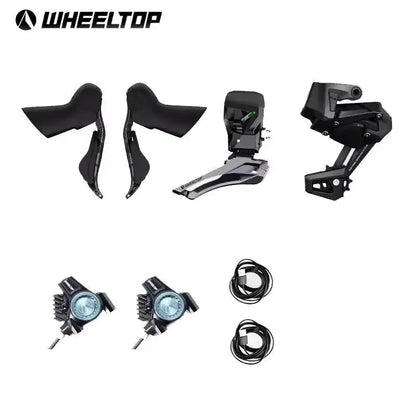 WHEELTOP EDS TX Wireless Electronic Road Bike Groupset — Carbon, Rim & Disc Brake Compatible, Shifters with Front & Rear Derailleur